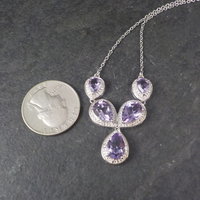 Sterling Silver Amethyst Y Necklace