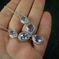 Sterling Silver Amethyst Y Necklace