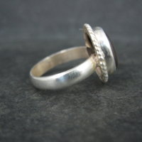 Vintage Sterling Silver Petrified Wood Ring Size 7.5