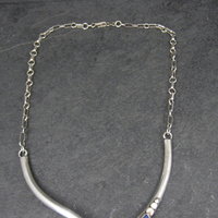 Vintage Southwestern Sterling Lapis Lazuli Spiny Oyster Inlay Necklace
