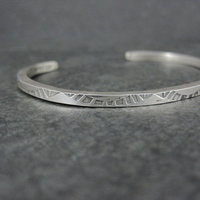 Southwestern Vintage Sterling Cuff Bracelet 6 Inches Tahe
