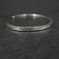 Southwestern Vintage Sterling Cuff Bracelet 6 Inches Tahe