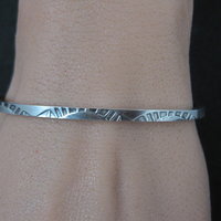 Southwestern Vintage Sterling Cuff Bracelet 6 Inches Tahe