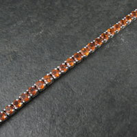 Madeira Citrine Tennis Bracelet Sterling Silver 7.5 Inches