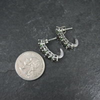 Black Ethiopian Opal and Chrome Diopside Earrings Sterling Silver