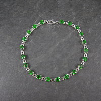 8.4 Carat Chrome Diopside Tennis Bracelet 7.75"