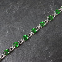 8.4 Carat Chrome Diopside Tennis Bracelet 7.75"