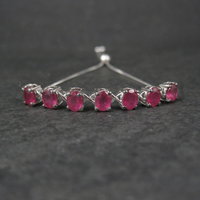 Sterling Silver Ruby Bolo Bracelet