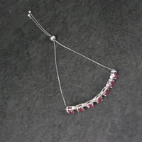 Sterling Silver Ruby Bolo Bracelet