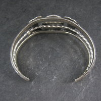 Southwestern Sterling Cluster Cuff Bracelet 6.25 Inches