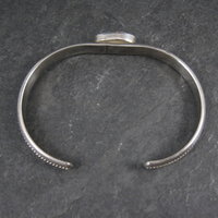 Southwestern Sterling Denim Lapis and Opal Inlay Cuff Bracelet 6.5