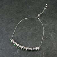 Chrome Diopside Bolo Bracelet Siberian Emerald Sterling Silver