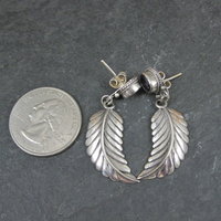 Amethyst Feather Earrings Sterling Silver