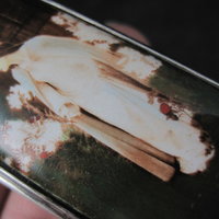 Vintage English Sterling Enamel Pill Box Art Nouveau