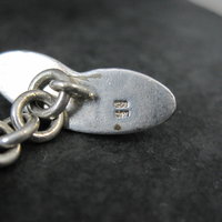 Heavy Sterling Silver Dalmatian and Picture Jasper Toggle Bracelet