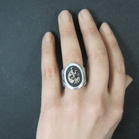 Vintage Sterling 14K Kokopelli Ring Size 6
