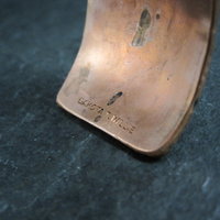 Wide Copper Cuff Bracelet Navajo Dakota Willie 6.5 Inches