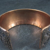 Wide Copper Cuff Bracelet Navajo Dakota Willie 6.5 Inches