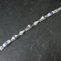 Calvin Begay Opal Sugilite Inlay Sterling Silver JP Link Bracelet