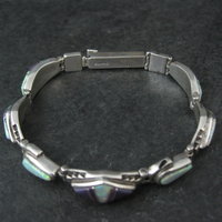 Calvin Begay Opal Sugilite Inlay Sterling Silver JP Link Bracelet