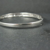Sterling Silver Ruby Bangle Bracelet 7.25 Inches