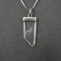 Vintage Sterling Silver Quartz Sagittarius Pendant Necklace