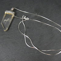 Vintage Sterling Silver Quartz Sagittarius Pendant Necklace