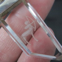 Vintage Sterling Silver Quartz Sagittarius Pendant Necklace