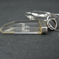 Vintage Sterling Silver Quartz Sagittarius Pendant Necklace