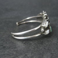 Vintage Southwestern Sterling Inlaid Sunface Cuff Bracelet 6.25"