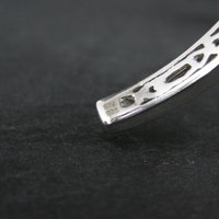 Filigree Gemstone Cuff Bracelet Sterling Silver 6.25" 