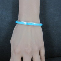 Native American Turquoise Inlay Cuff Bracelet 6 Inches Zuni