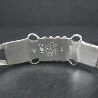 Dainty Zuni Sunface Inlay Cuff Bracelet 6.5 Inches