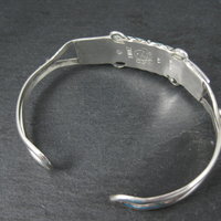 Dainty Zuni Sunface Inlay Cuff Bracelet 6.5 Inches
