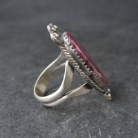Vintage Southwestern Sterling Purple Spiny Oyster Ring Size 9 Signed