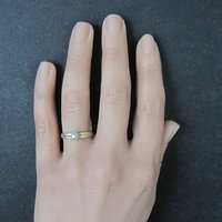 Simple Vintage 10K Diamond Illusion Solitaire Engagement Ring Size 6