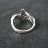 Champagne Diamond Ring Size 5 Sterling Silver Estate Jewelry