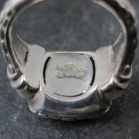 Vintage Sterling 18K Picasso Inlay Ring Size 5.5 Eric Grossbardt