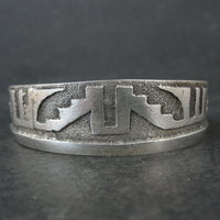 Navajo Sterling Tufa Cuff Bracelet 6.25 Inches Anthony Bowman