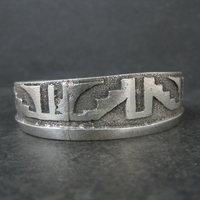 Navajo Sterling Tufa Cuff Bracelet 6.25 Inches Anthony Bowman