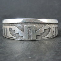 Navajo Sterling Tufa Cuff Bracelet 6.25 Inches Anthony Bowman