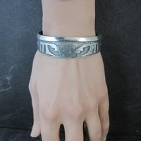 Navajo Sterling Tufa Cuff Bracelet 6.25 Inches Anthony Bowman