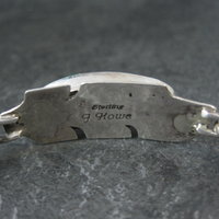 Estate Navajo Inlaid Feather Bracelet 6 Inches G Howe