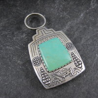 Carol Felley Turquoise Reversible Kachina Pendant Sterling Silver