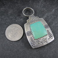 Carol Felley Turquoise Reversible Kachina Pendant Sterling Silver