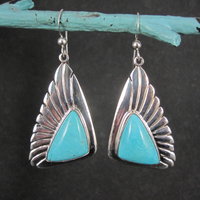 Large Turquoise Earrings Jay King Desert Rose Trading New