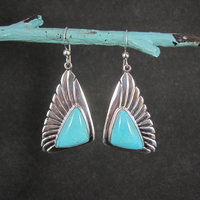Large Turquoise Earrings Jay King Desert Rose Trading New