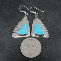 Large Turquoise Earrings Jay King Desert Rose Trading New