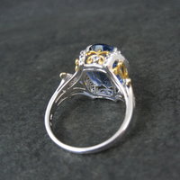 Designer Sterling Silver 10.58ctw Color Change Fluorite & White Topaz Ring Sz 10