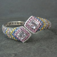 Colleen Lopez Rose de France Sapphire and Diamond Sterling Silver Bracelet